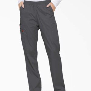 NWT Dickies EDS Women PullOn Medical Scrubs Pants Dk Gray Small Tall Inseam 33in